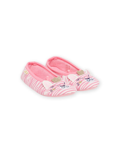 Ballerines roses à imprimé zèbre NAPANTPANTH / 22KK3521D5S030