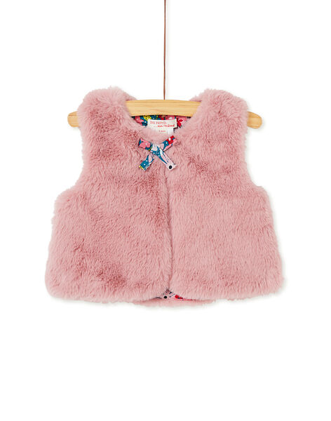 Gilet Sans Manche Rose Fausse Fourrure Bebe Fille Promotions Bebe Dpam