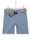 Bermuda denim clair à rayures enfant garçon NOFICBER1 / 22S902U2BERP272