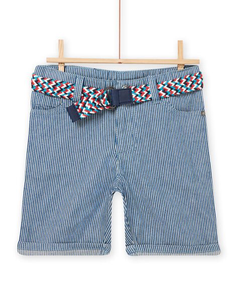 Bermuda denim clair à rayures enfant garçon NOFICBER1 / 22S902U2BERP272