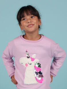 Sweat-shirt motif licorne à sequins réversibles enfant fille MAPLASWEA / 21W901O1SWE326