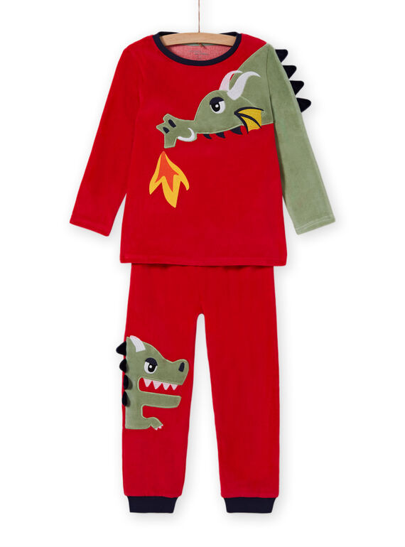 Ensemble pyjama T-shirt et pantalon motif dragon enfant garçon MEGOPYJDRA / 21WH1287PYJF504