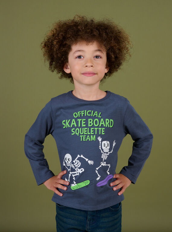 T-shirt à animation squelettes phosphorescents POKATEE4 / 22W902L4TMLJ900