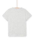 T-shirt gris chiné avec animation grenouille enfant garçon NOHOTI3 / 22S902T6TMCJ920