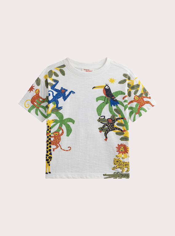 T-shirt blanc imprimé animalier  WOLITI2 / 25S902T5TMC001