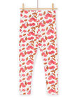 Legging écru et rouge à imprimé cerises RYADAYLEG / 23SI01M1CAL003