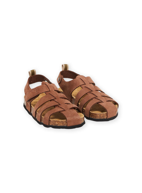 Sandales marron en cuir RONUBROWN / 23KK3661SLB802