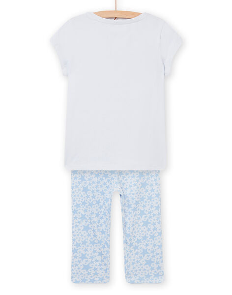 Pyjama bleu arctique enfant fille NEFAPYJWAV / 22SH11H6PYJC219