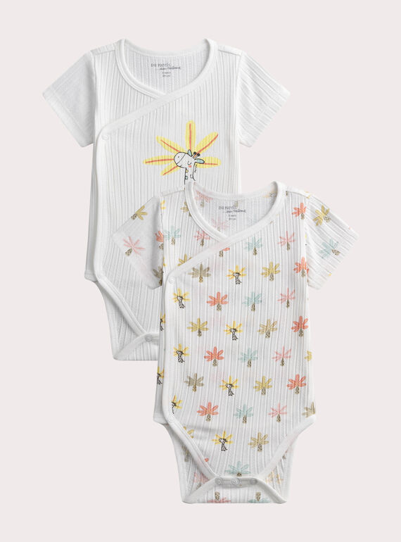 Lot de 2 bodies manches courtes naissance fille WOU3BOD1 / 25SF03X1BDN005