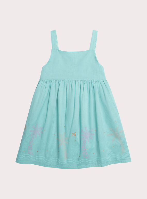 Robe bleu réversible à bretelles fines WATIROB2 / 25S901U3ROB210