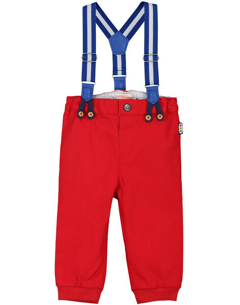 Pantalon Rouge A Bretelles Bebe Garcon Spring Days Bebe Dpam