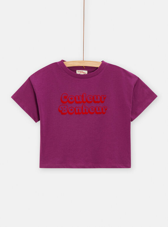 Tee Shirt Manches Courtes Violet TAMUMTI2 / 24S901R1TMC712