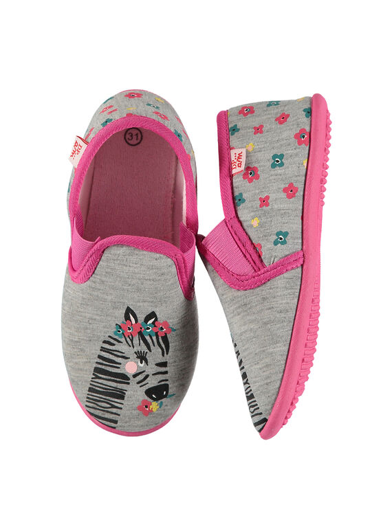 Chausson sans-gêne fille FFSGZEBR / 19SK3531D0B943