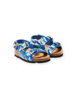 Sandales bleu marine à imprimé requins bébé garçon LBGNUREQUIN / 21KK385CD0E070