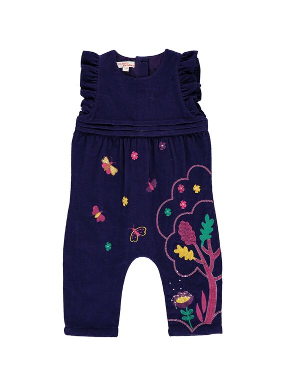 Salopette en velours bébé fille DIVIOCOMB / 18WG09H1SAL711