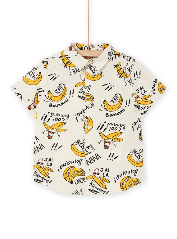 Chemise blanche à imprimé bananes ROSUMSHIRT / 23S902Y1CHMA002