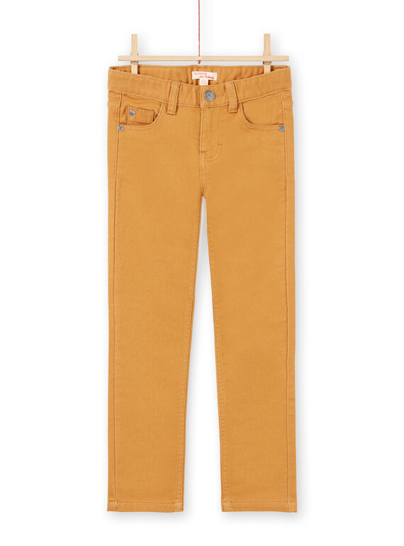 Jean uni jaune enfant garçon MOJOPAKNI4 / 21W90222PANI814