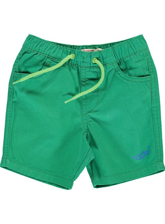 Bermuda vert bébé garçon CUJOBER11 / 18SG10S5BER600