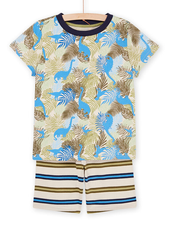 Pyjama kaki à imprimé dinosaures et à motifs rayures REGOPYCTROP / 23SH12H5PYJ218