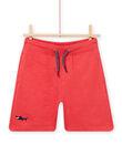 Bermuda rouge écrevisse enfant garçon NOJOBER2 / 22S902C2BERF524
