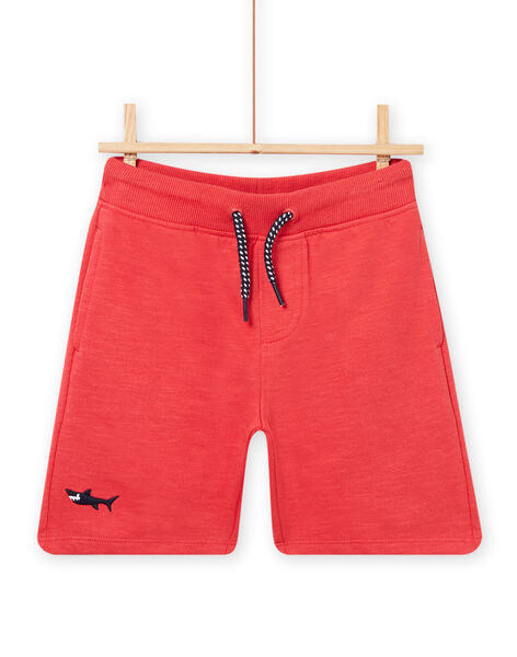 Bermuda rouge écrevisse enfant garçon NOJOBER2 / 22S902C2BERF524
