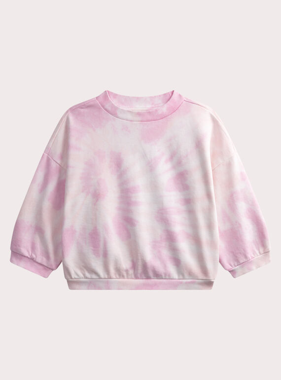 Sweat écru et rose tie & dye  WATIESWEA / 25S901Q1SWE001