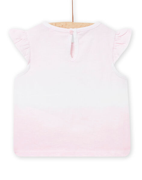 T-shirt rose bébé fille NIFICDEB / 22SG09U1DEBD303