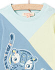 T-shirt tricolore motifs tigre fantaisie bébé garçon NUMOTEE1 / 22SG10N3TMLG632