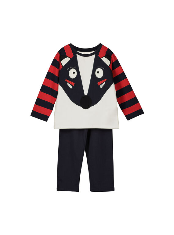 Pyjama en molleton garçon FEGOPYJBLAI / 19SH1249PYJ001