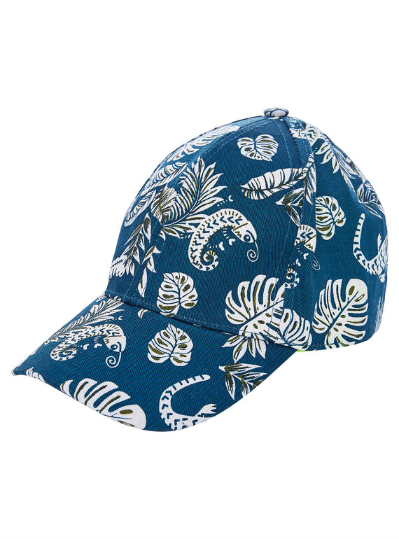 Casquette garçon marine et blanc et intérieur jaune JYOCLOCAP / 20SI0211CHA715