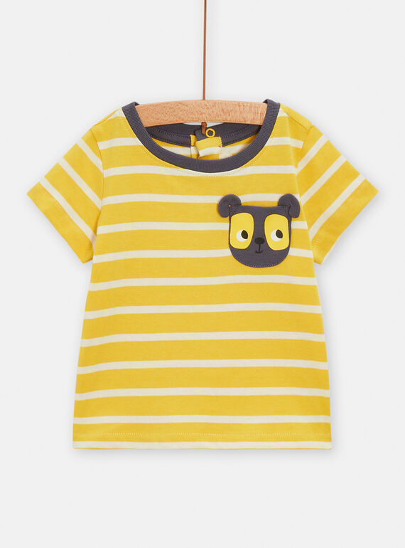 T-shirt rayé à animation chien pour bébé garçon TUJOTI2 / 24SG10D2TMC010