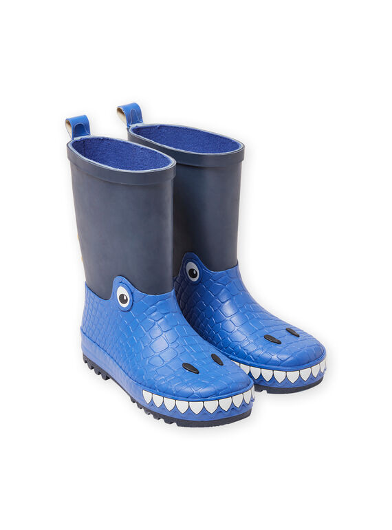 Bottes de pluie bleu marine motif dragon enfant garçon MOPLUIDRAGO / 21XK3612D0C070
