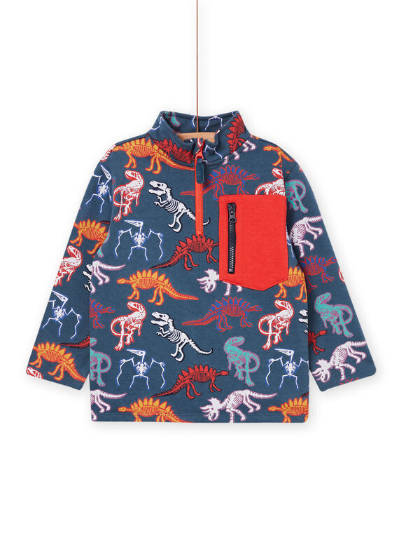 Sweat à imprimé dinosaure multicolore POPRISWE / 22W902P1SWEC225
