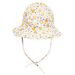 Chapeau blanc et jaune bébé fille