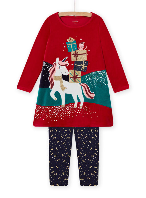 Chemise de nuit à motifs Noël et legging enfant fille MEFACHUCAD / 21WH11F1CHNF529