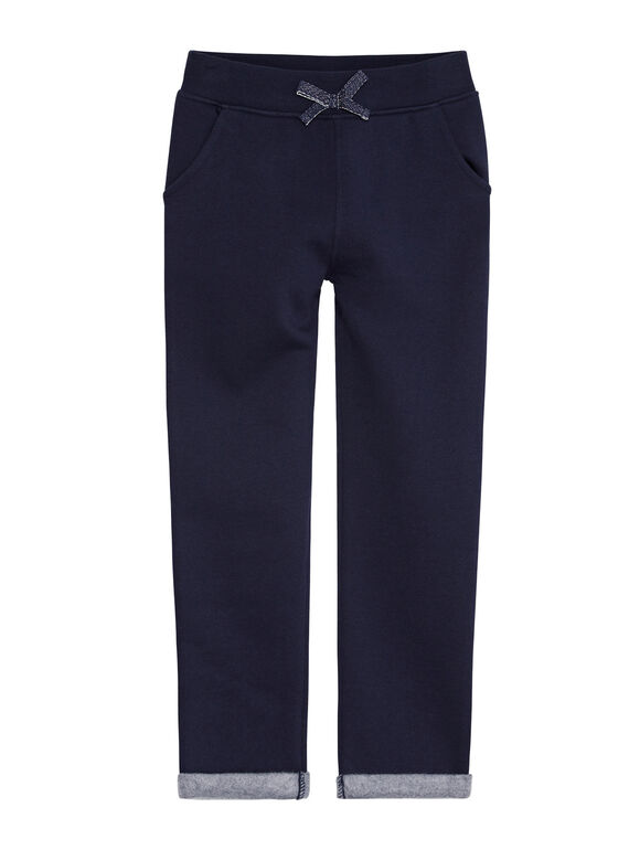 Pantalon marine avec bande en lurex sur les côtés KAJOBAJOG2 / 20W90153D2A070