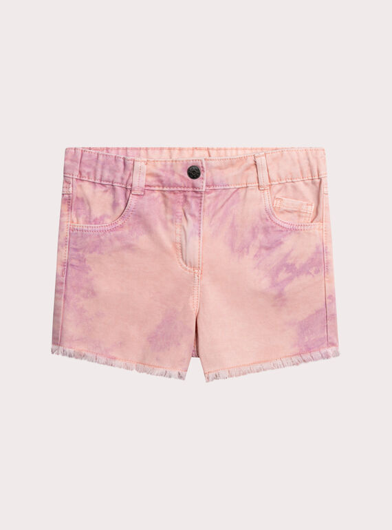 Short écru et rose tie & dye  WATIESHORT / 25S901Q1SHO001