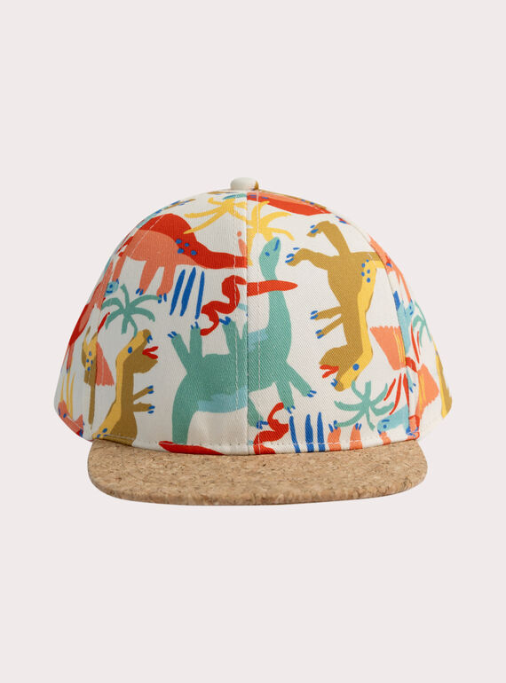Casquette ivoire imprimé dinosaure garçon WYOJOCAP1 / 25SI02G3CHA005