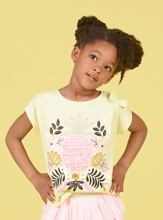Tee Shirt Manches Courtes Jaune LAJAUTI2 / 21S901O2TMC116