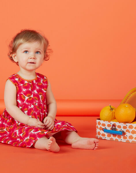 Robe Portefeuille Rouge Imprimee Bebe Fille Bebe Fille Bebe Dpam