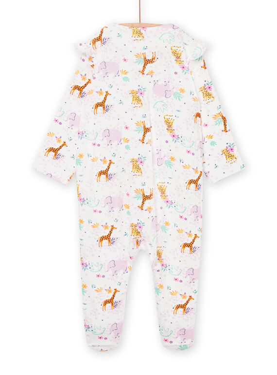 Grenouillière manches longues à imprimé animalier 22WH1312GRE001