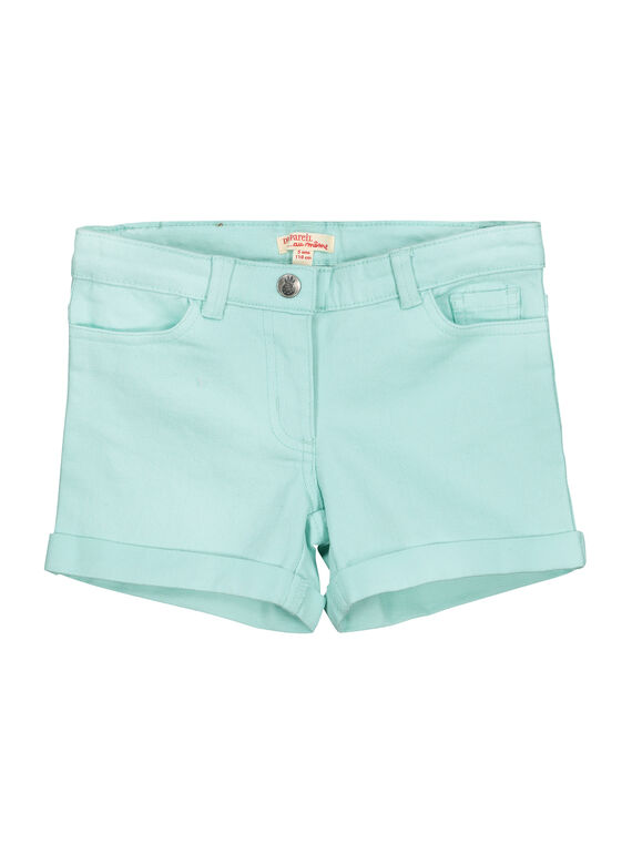 Short turquoise fille FAJOSHORT4 / 19S901G3D30219