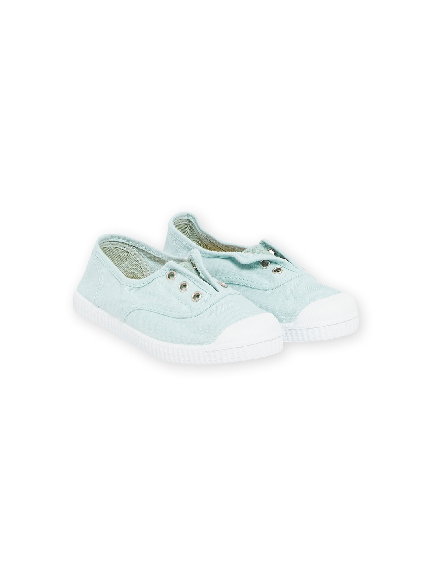 Tennis en toile vert p le enfant fille Basket Tennis DPAM