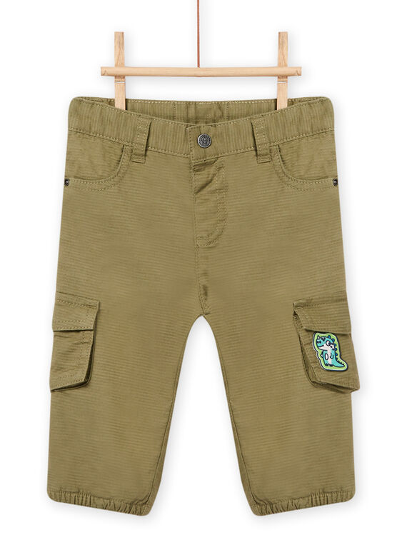 Pantalon multi-poches vert kaki bébé garçon NUGAPAN1 / 22SG10O1PAN628