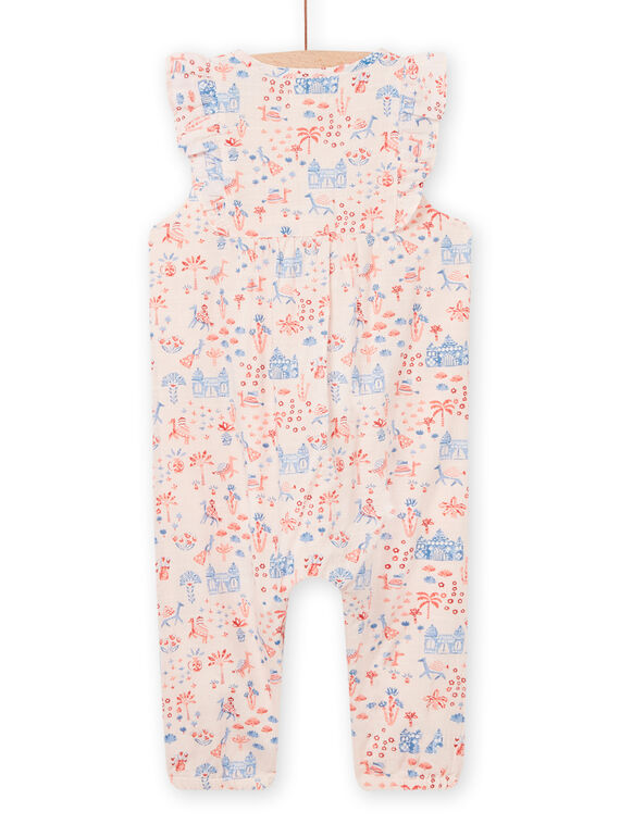 Combinaison à imprimé fantaisie crème bébé fille NISANSAL / 22SG09S1SALA002