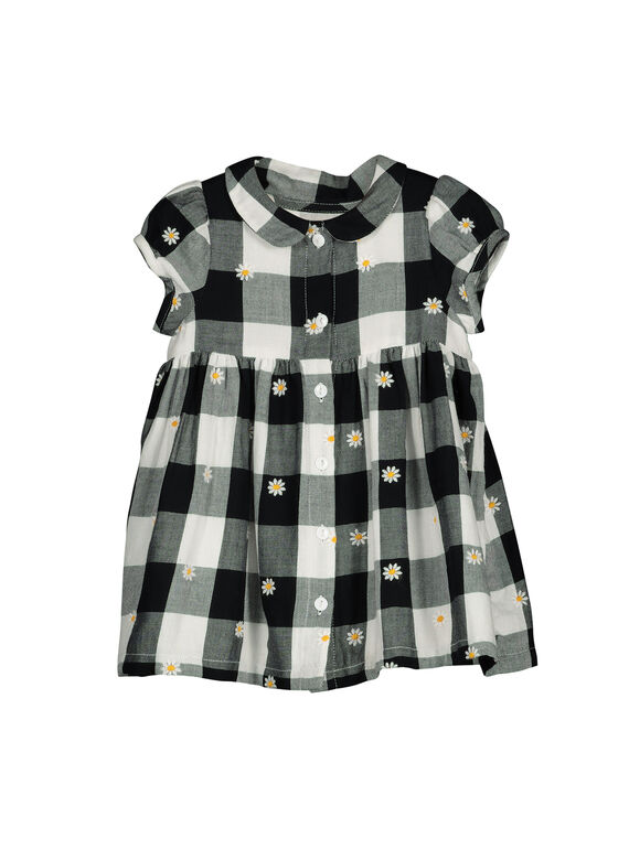 Robe manches courtes à carreaux bébé fille FILIROB3 / 19SG0923ROB001