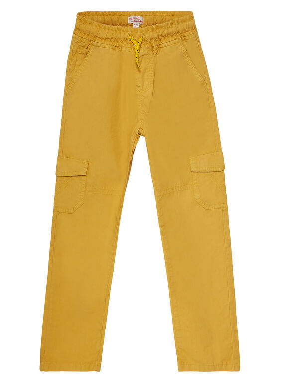 Pantalon maternel elastiqué avec poches cotés jaune JOJOPAMAT3 / 20S90251D2BB116