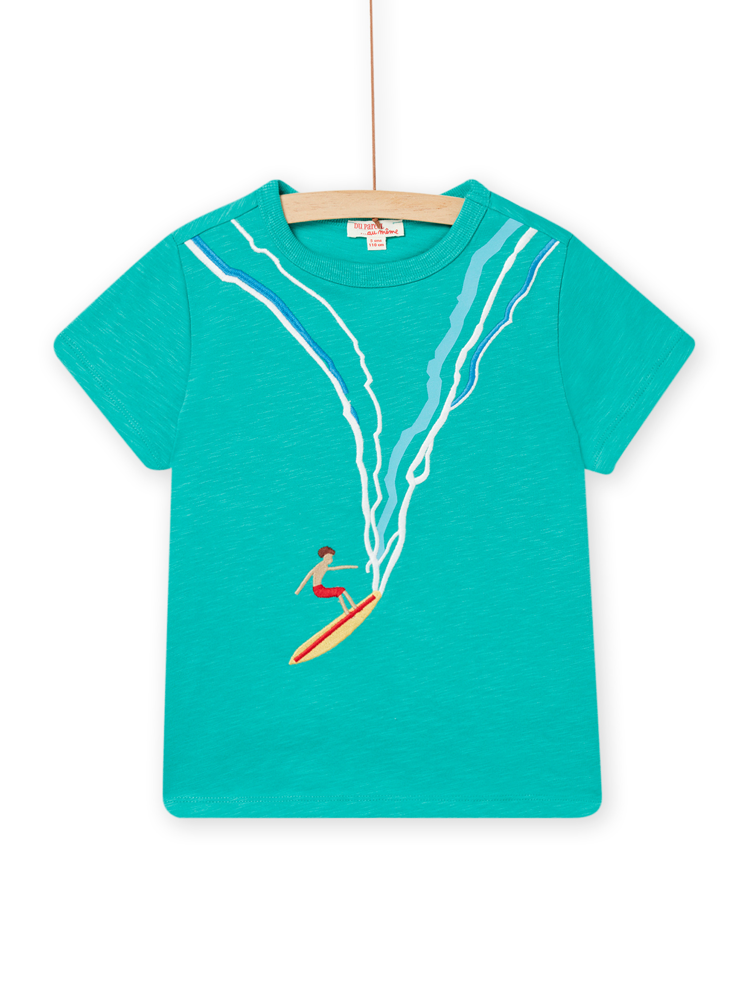 T-shirt Manches Courtes Bleu Clair À Motif Surfeur Enfant Garçon - 2A - Du Pareil Au Même