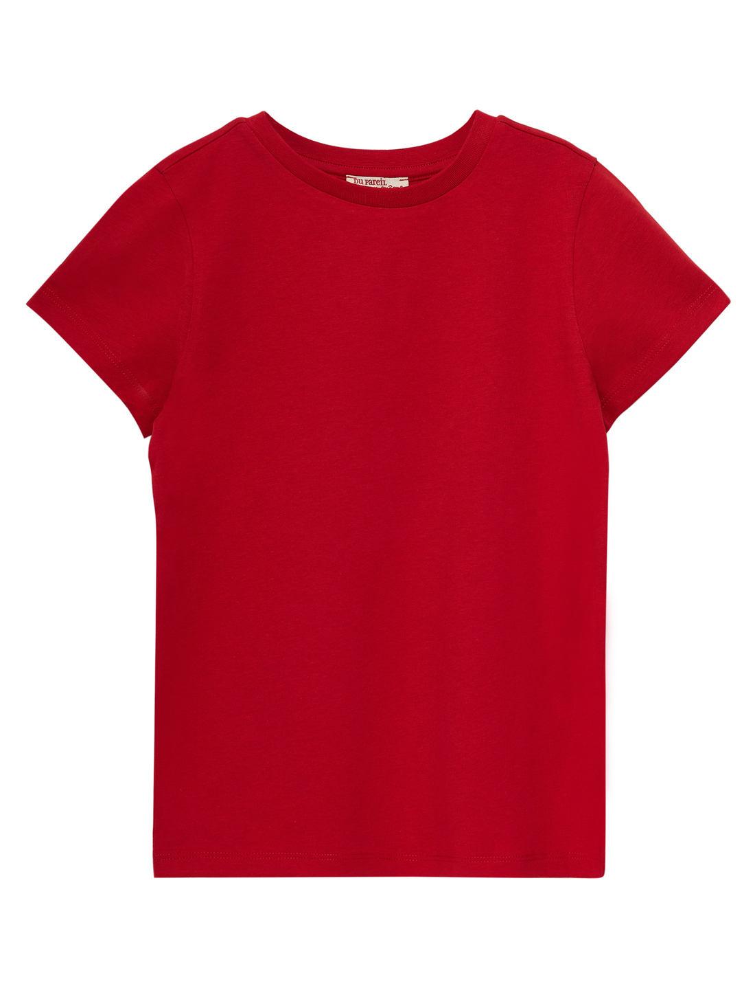 Tee Shirt Manches Courtes Uni Garçon Rouge - 4A - Du Pareil Au Même
