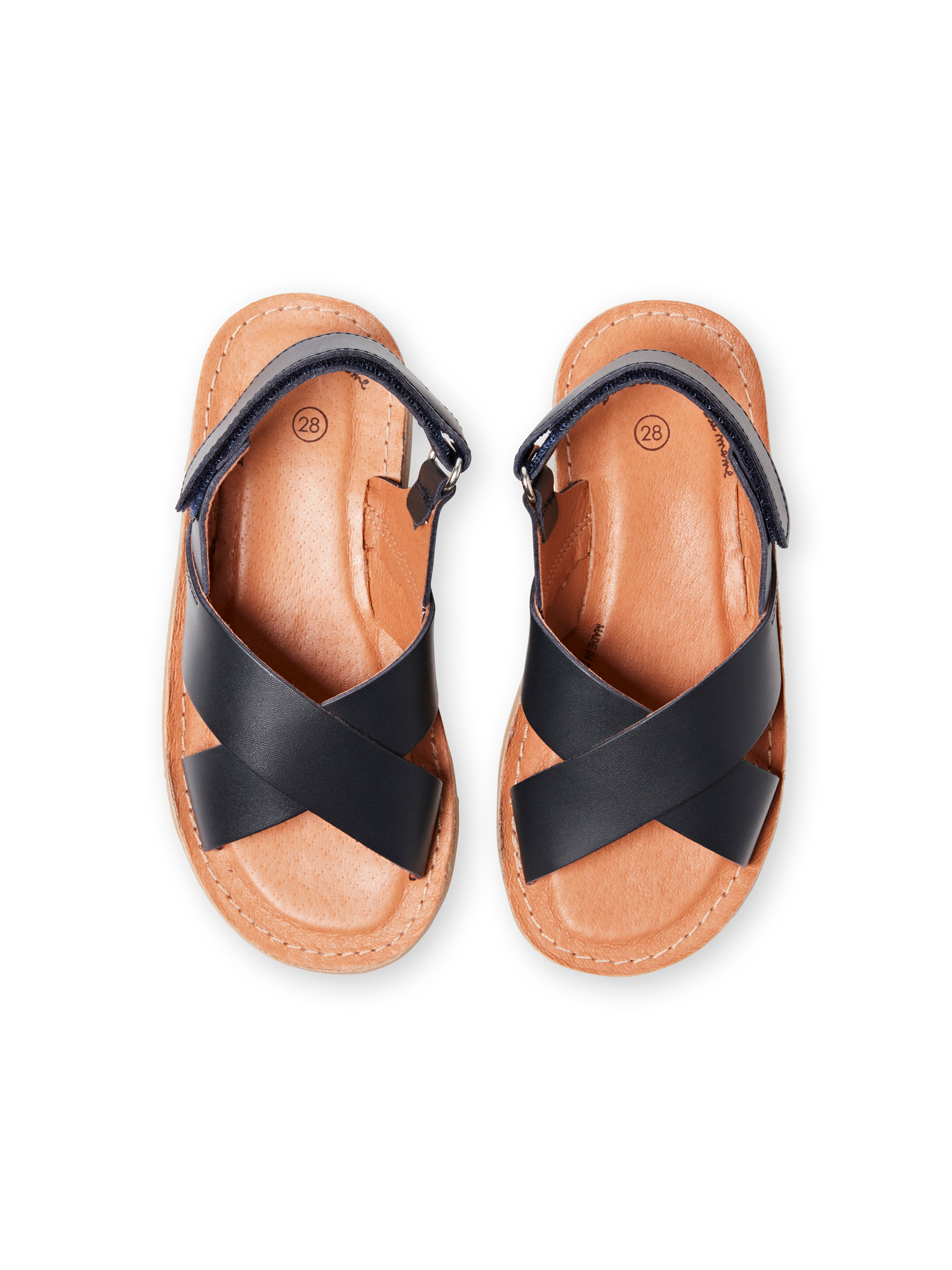 sandales garcon bleu marine